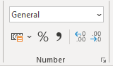 Cell formatting options Excel's ribbon