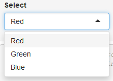 A Shiny input dropdown created by a selectInput control