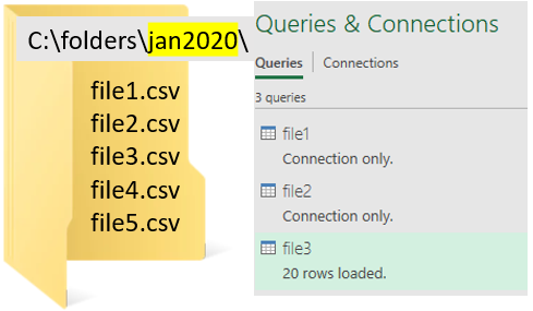 Power Query steps in the applied steps window