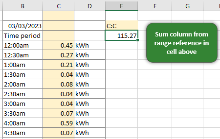 Showing a spreadsheet with a macro button